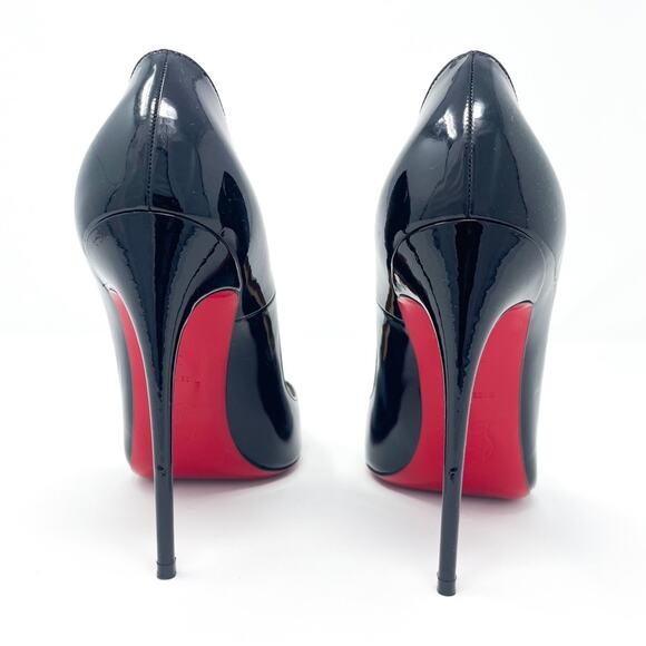 Christian Louboutin So Kate 120 mm Black Patent Leather Stiletto Heels EU 38 - Picture 2 of 8